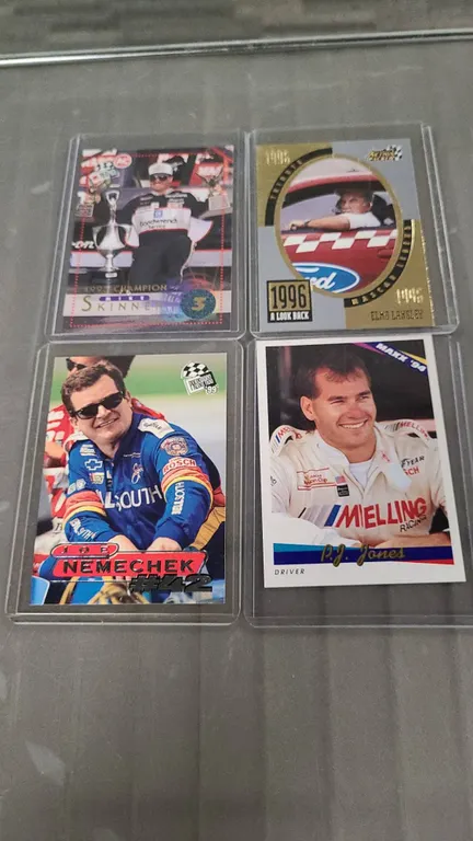 NASCAR Racing Card Collection in Hard Case Sleeves, 4 Total