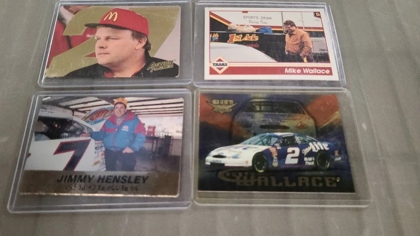 NASCAR Driver Cards Lot: 4 in Hard Sleeve Card Holders