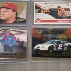 NASCAR Driver Cards Lot: 4 in Hard Sleeve Card Holders