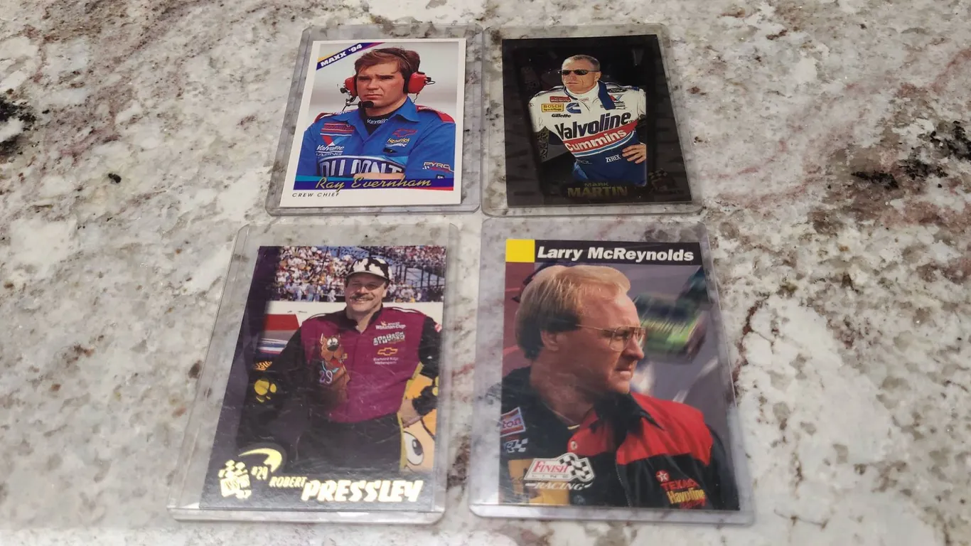 4 NASCAR Collectible Racing Cards, Crew Chiefs and Drivers