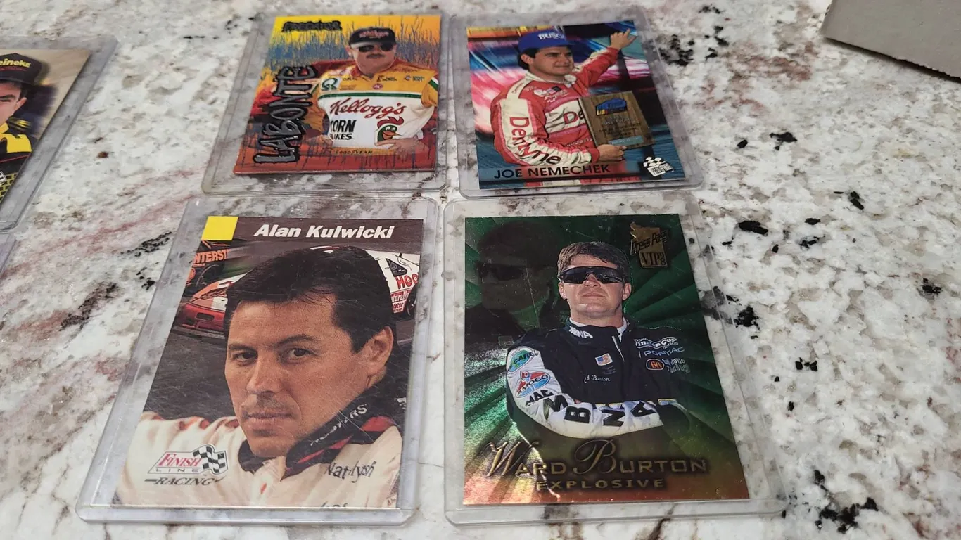 NASCAR Driver Cards: Labonte, Nemechek, Kulwicki, Burton