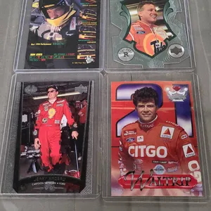 4 NASCAR Driver Trading Cards in Hard Sleeves