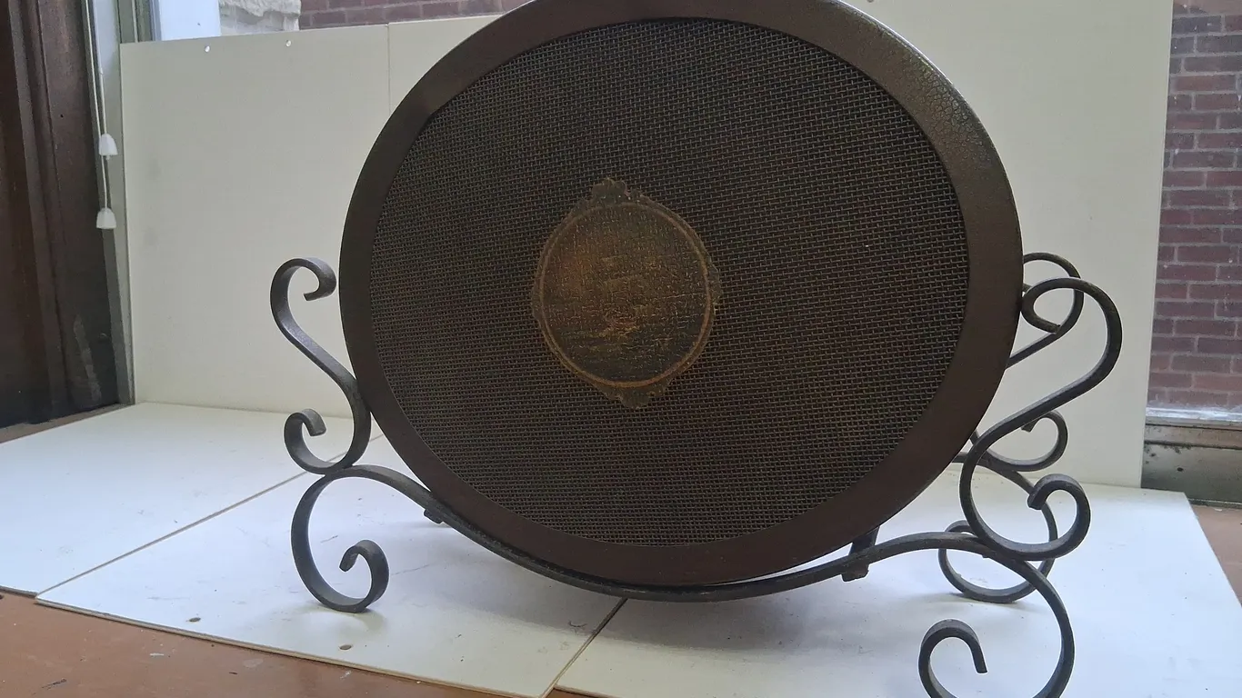 Vintage 1920 Metal Drum Radio Speaker