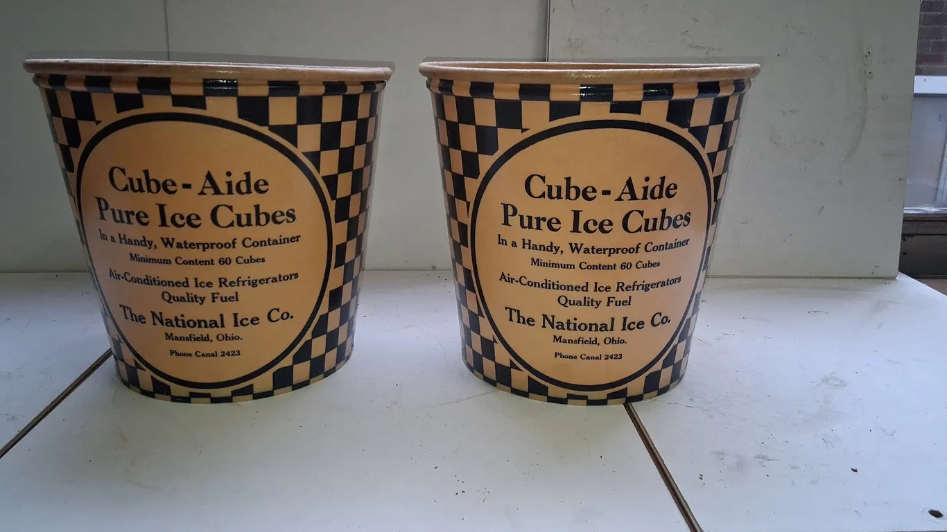 Vintage Mansfield Cube Aide Ice Cube buckets (2)