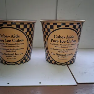 Vintage Mansfield Cube Aide Ice Cube buckets (2)