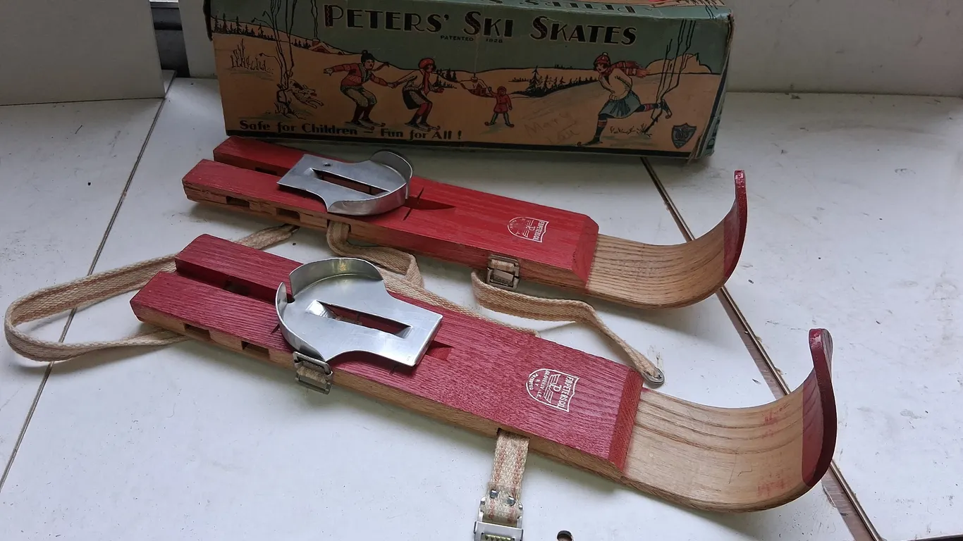 Vintage Peter's Ski Skates Patented 1929