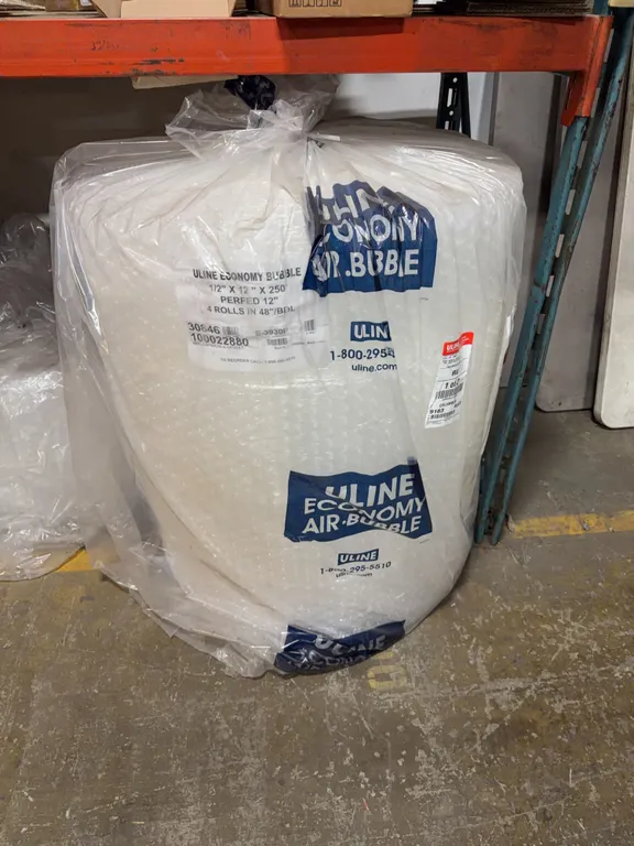 Uline economy bubble 1/2” 12“ x 250‘ pre-fed 12 inch four rolls in 48 inch/BDL 