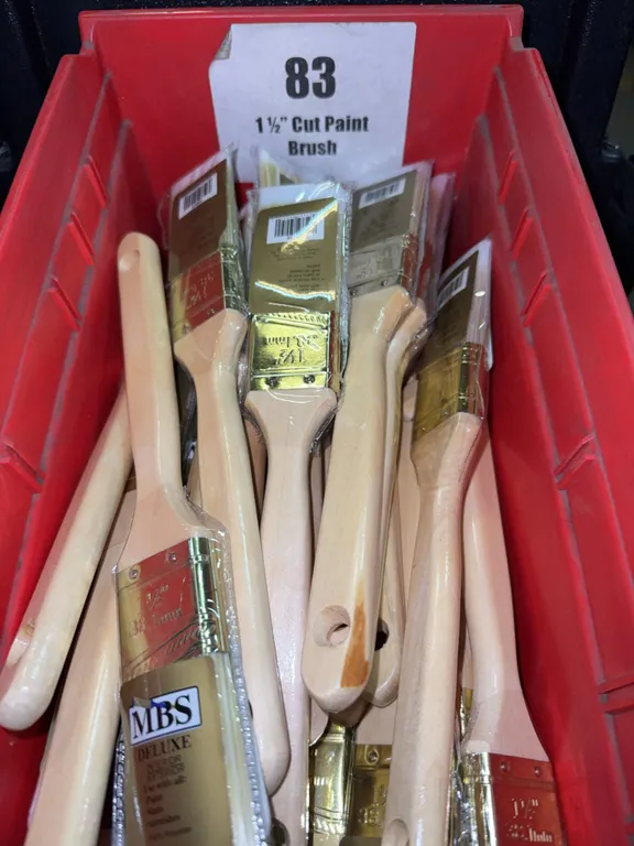 Mbs deluxe 1 1/2 angle paint brushes 36 total