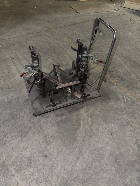 Hydraulic Work Table Cart with Steel Jigs 