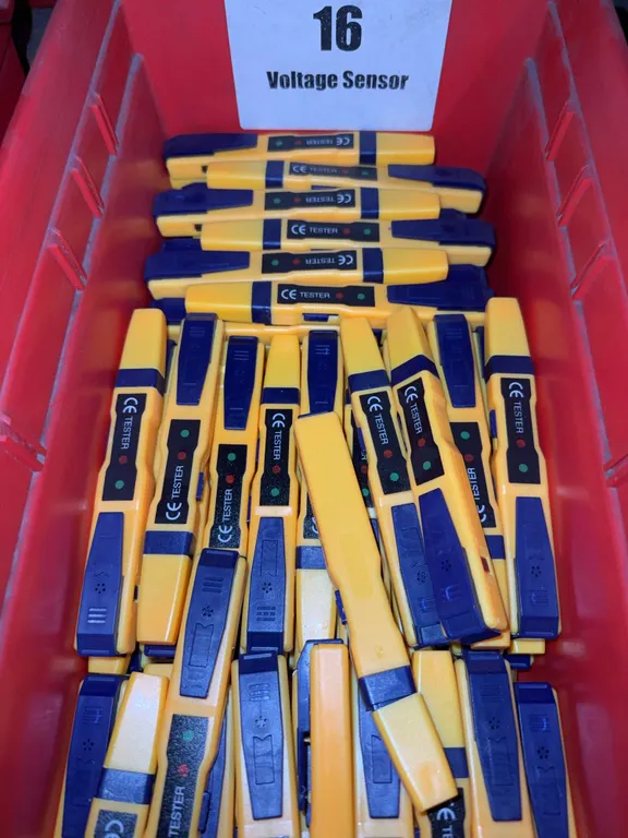 Bin of voltage sensors