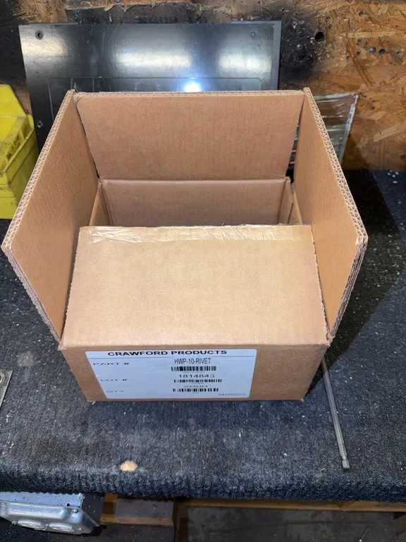 3/4 full box of Pop Rivets