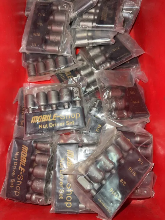 Bin of mobile shop nut driver sets