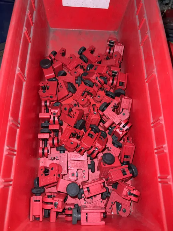 Bin of small tubing/ pipe cutters