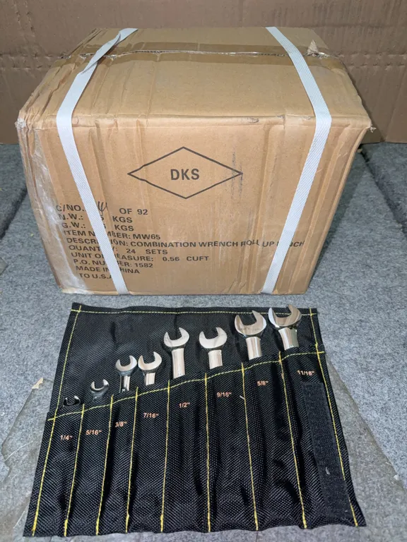 Mobile shop wrench roll up kit box of 24