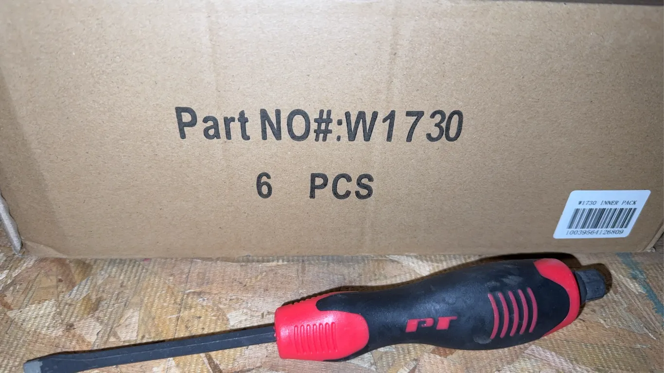 Box of PT Flat head screw drivers