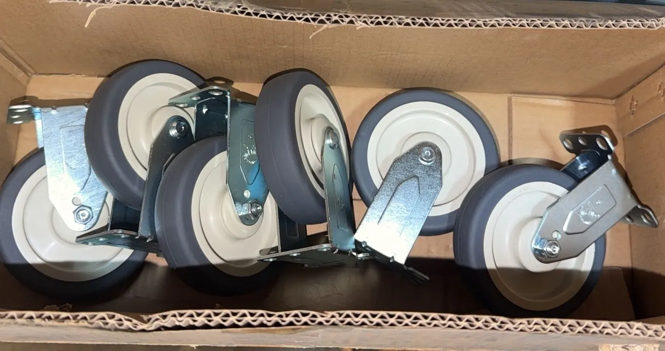 Box of 6 Brand New Caster Wheels 5” Wheel