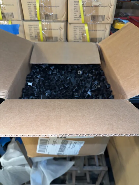 Box Of Black Square Caps