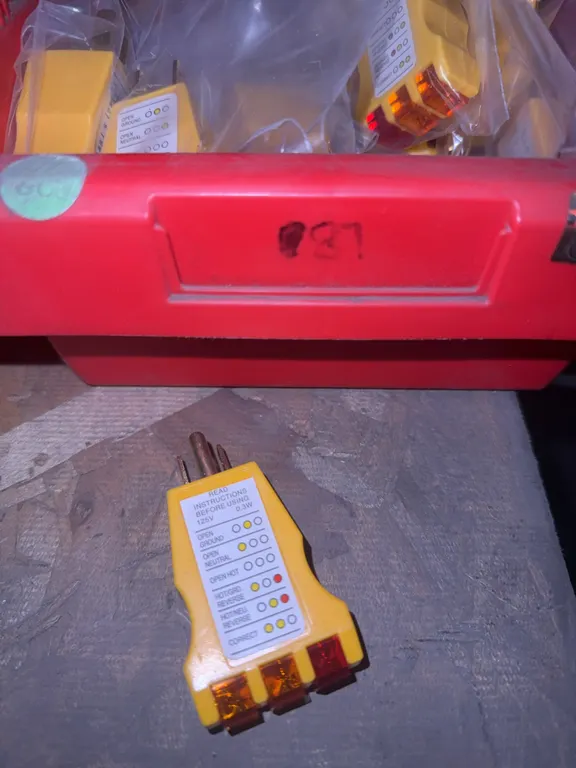 Bin of outlet testers