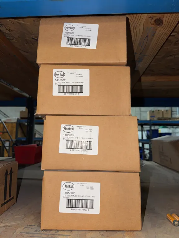 Four boxes of Loctite 25 ML epoxy gel 