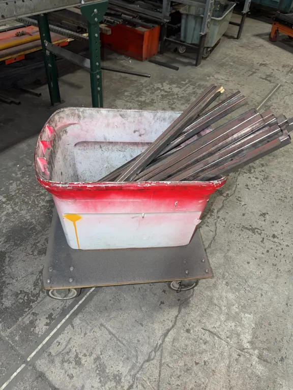 Rolling Cart with Scrap Iron