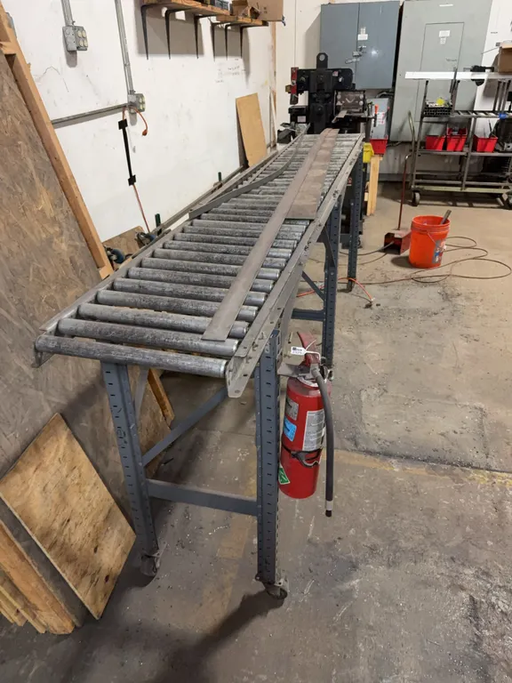 10” roller table on casters