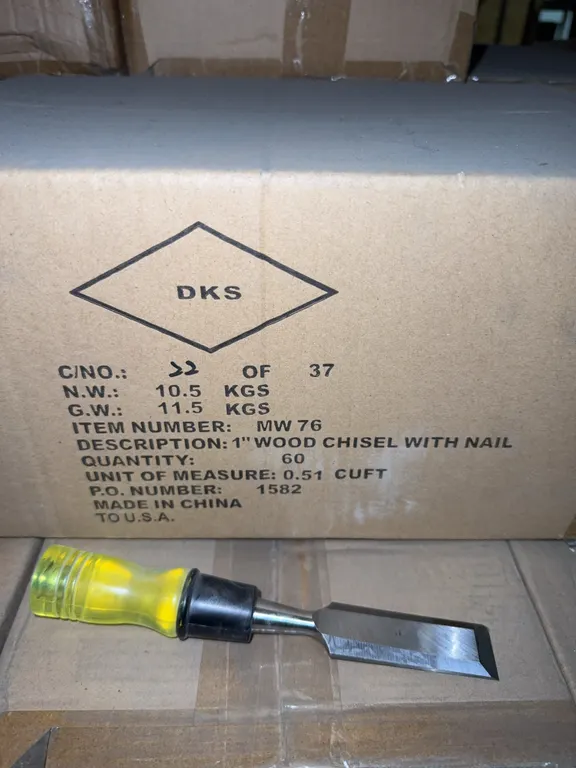 New in box 1” wood chisels 60 per box