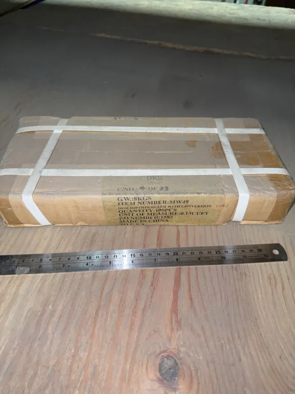 Steel ruler with conversion table set of 100 new in box