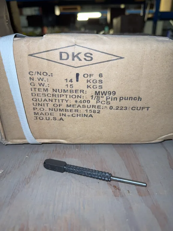 Box of 1/8 pin punches 400 per box