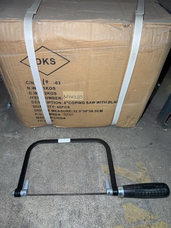 Box of new 6” coping saws 48 per box