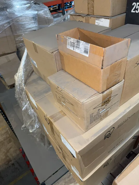 Pallet of miscellaneous tools and compartment organizers