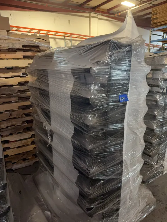 Black metal shelves 4 on pallet