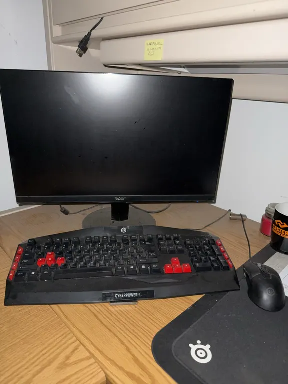 Acer computer monitor, and mouse keyboard