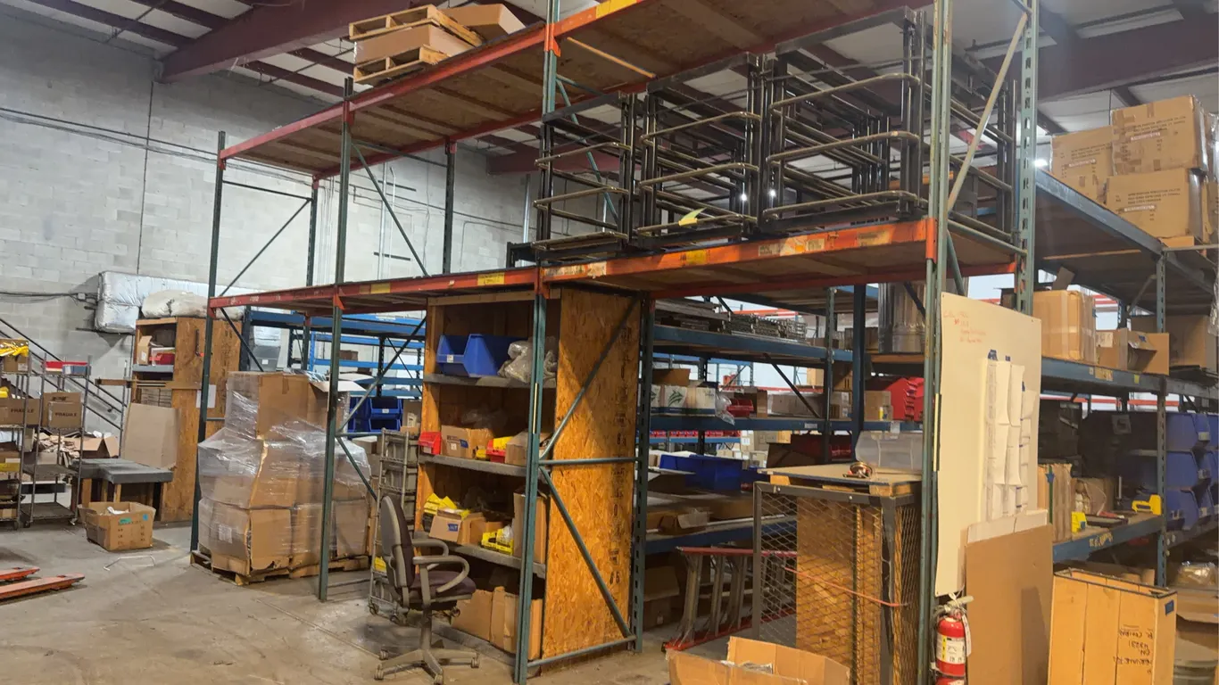 Pallet Racking 27ft long 12ft high 42” wide