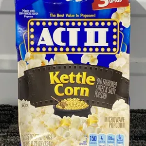 *NEW* Act II Kettle Corn Microwave Popcorn, 3 Pack - Best By: 3/2027