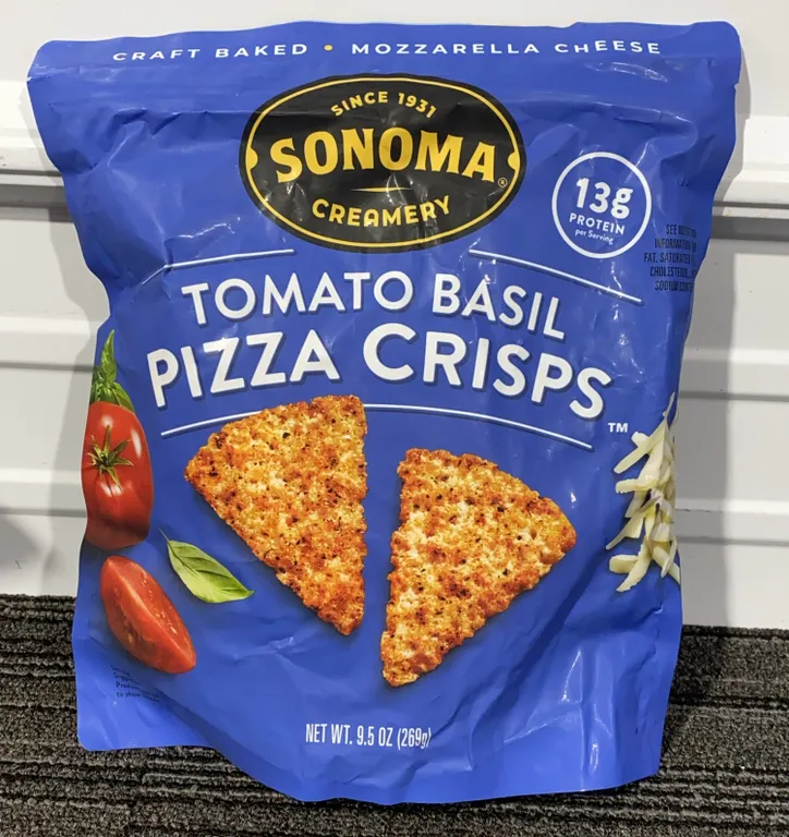 *NEW* Sonoma Creamery Tomato Basil Pizza Crisps., 9.5 Oz - Best By: 3/10/2027