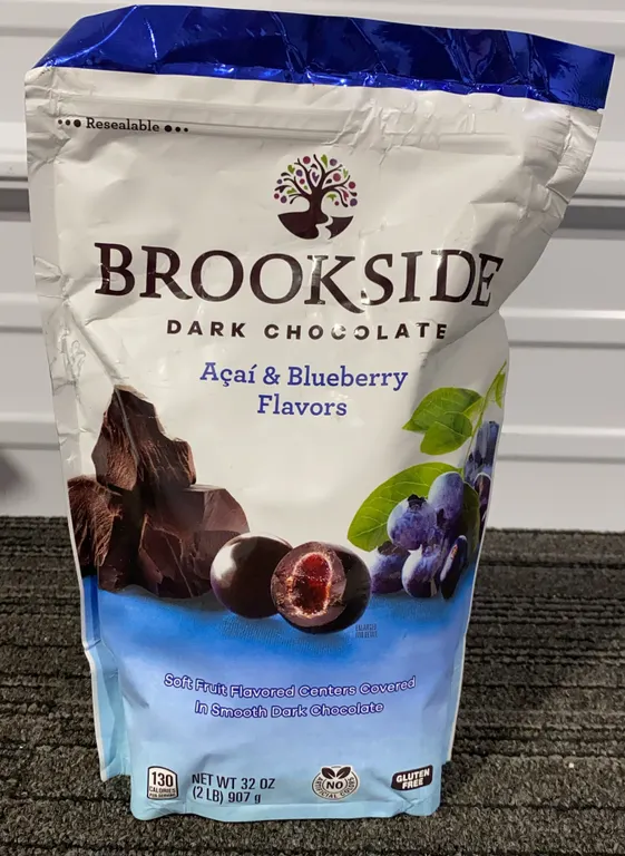 *NEW* Brookside Dark Chocolate with Acai and Blueberry Flavors Candy - Best By: 6/2027
