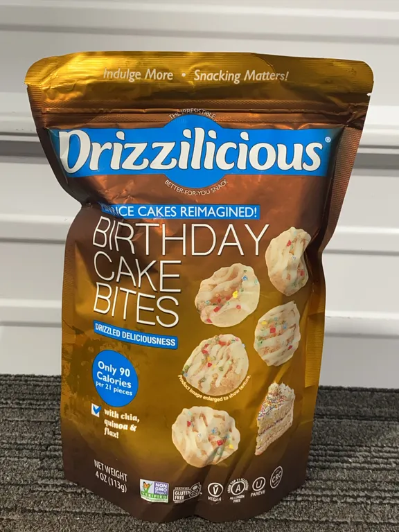 *NEW* Drizzilicious Birthday Cake Mini Rice Cake Bites - Best By 12/2026