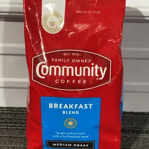 *NEW* Community Coffee Breakfast Blend Medium Roast Ground Coffee, 32 Oz - Best By: 12/10/2026