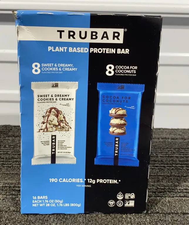 *NEW* TRUBAR Plant-Based Protein Bars Variety Pack, 16 Ct - Best By: 5/2027