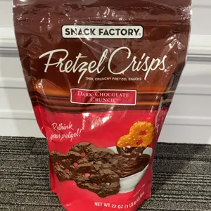 *NEW* Snack Factory Dark Chocolate Crunch Pretzel Crisps, 22 Oz - Best By: 2/18/2027