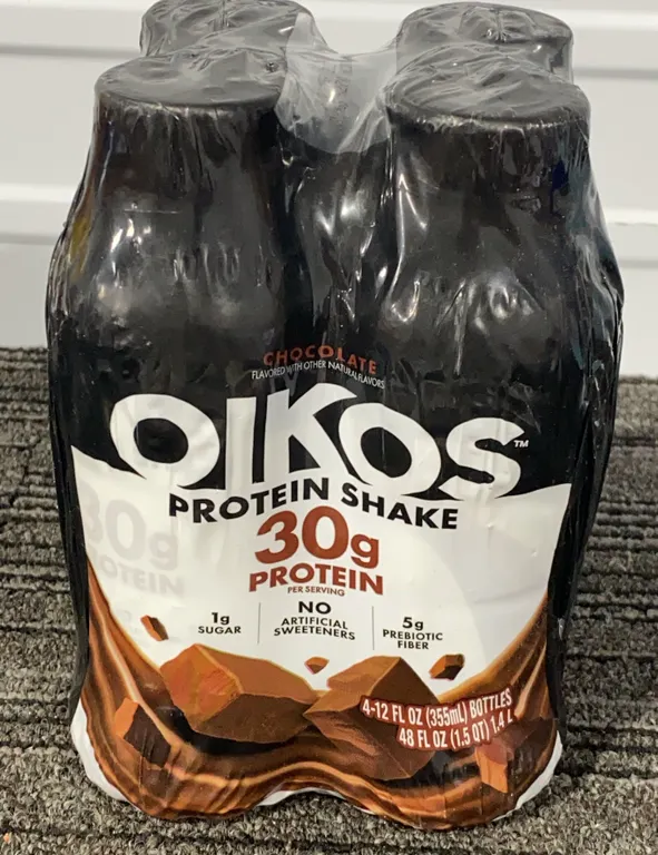 *NEW* Oikos Chocolate Protein Shake, 4 Pack - Best By: 3/2027