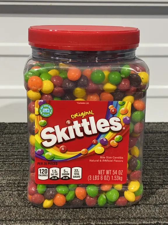 *NEW* Skittles Original Chewy Candy, Bulk Candy Jar, 54 Oz - Best By: 9/2026