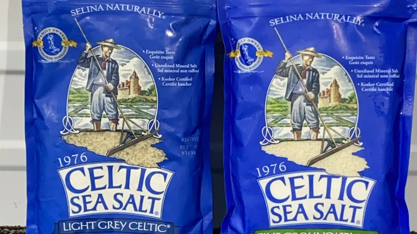 *NEW* Selina Naturally Celtic Sea Salt Light Grey Celtic & Fine Ground, 1 Lb Each - Best By: 12/2033