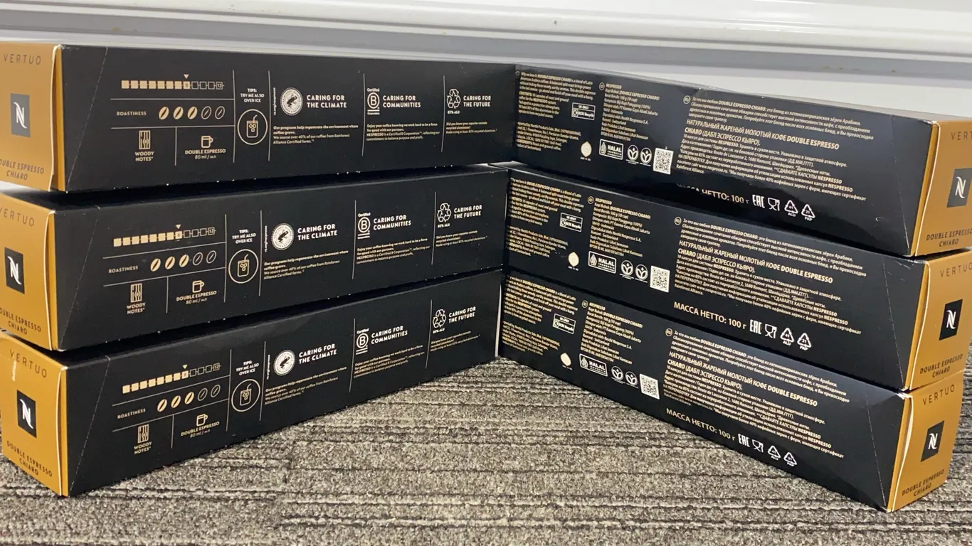 *NEW* Nespresso Vertuo Double Espresso Chiaro, 6 Packs of 10 - Best By: 11/2026