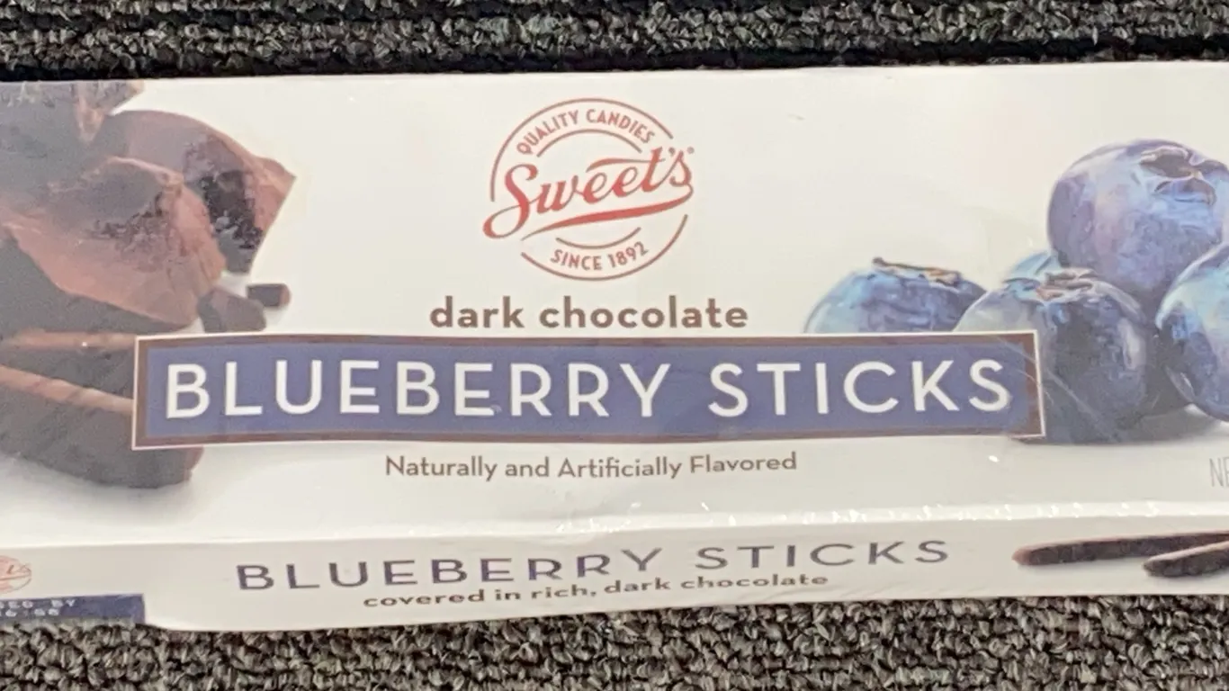 *NEW* Sweet's Dark Chocolate Blueberry Sticks, 10.5 Oz - Best By: 9/25/2026