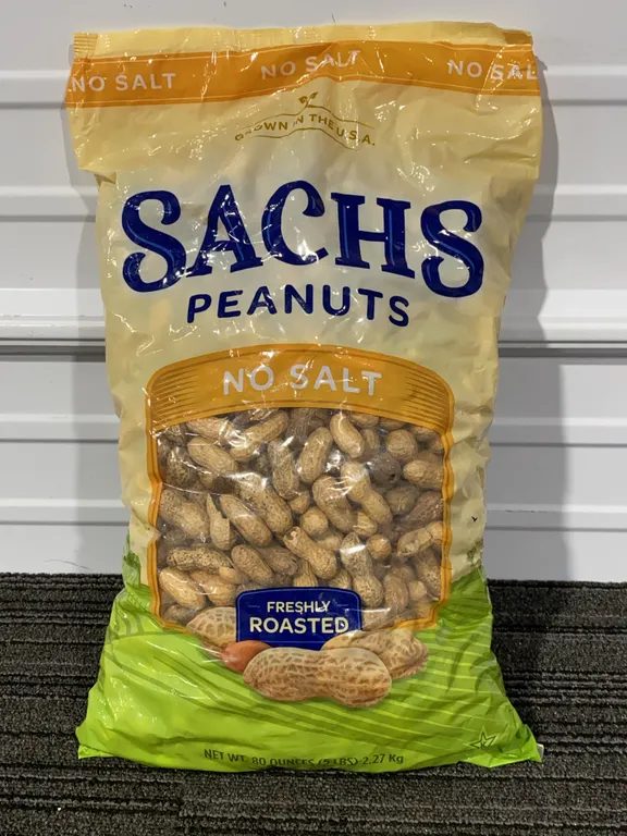 *NEW* Sachs Unsalted In-Shell Fancy Virginia Peanuts, 5 Lb - Best By: 11/11/2026
