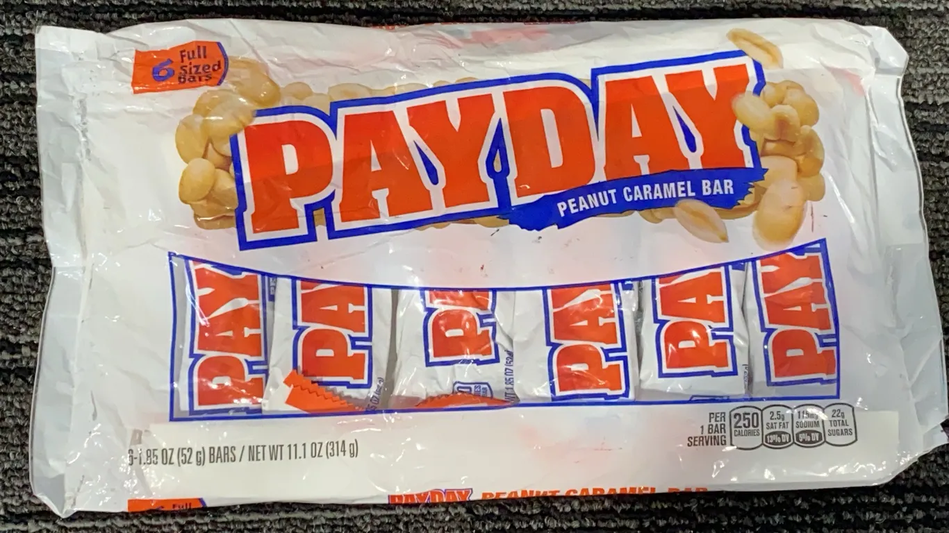 *NEW* Payday Peanut Caramel Candy, Bars Full Size, 6 Count - Best By: 7/2026