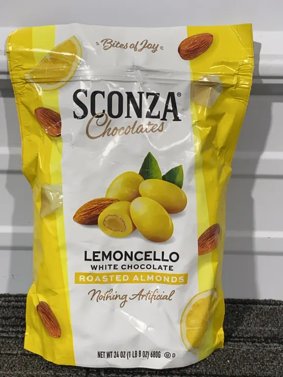 *NEW* Sconza Chocolates Lemoncello White Chocolate Almonds, 24 Oz - Best By: 3/31/2027