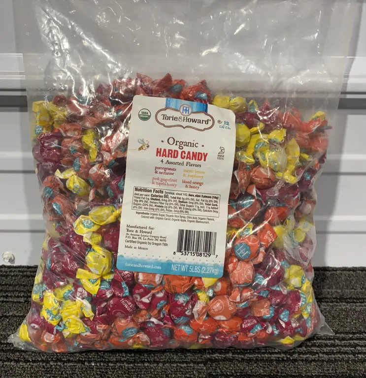 *NEW* Torie and Howard Organic Hard Candy Bulk Candy, Five Assorted Flavors, 5 Lb - Best By: 5/5/202