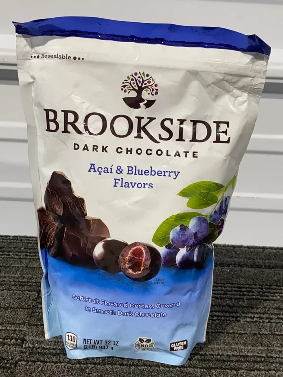*NEW* Brookside Dark Chocolate with Acai and Blueberry Flavors Candy - Best By: 6/2027